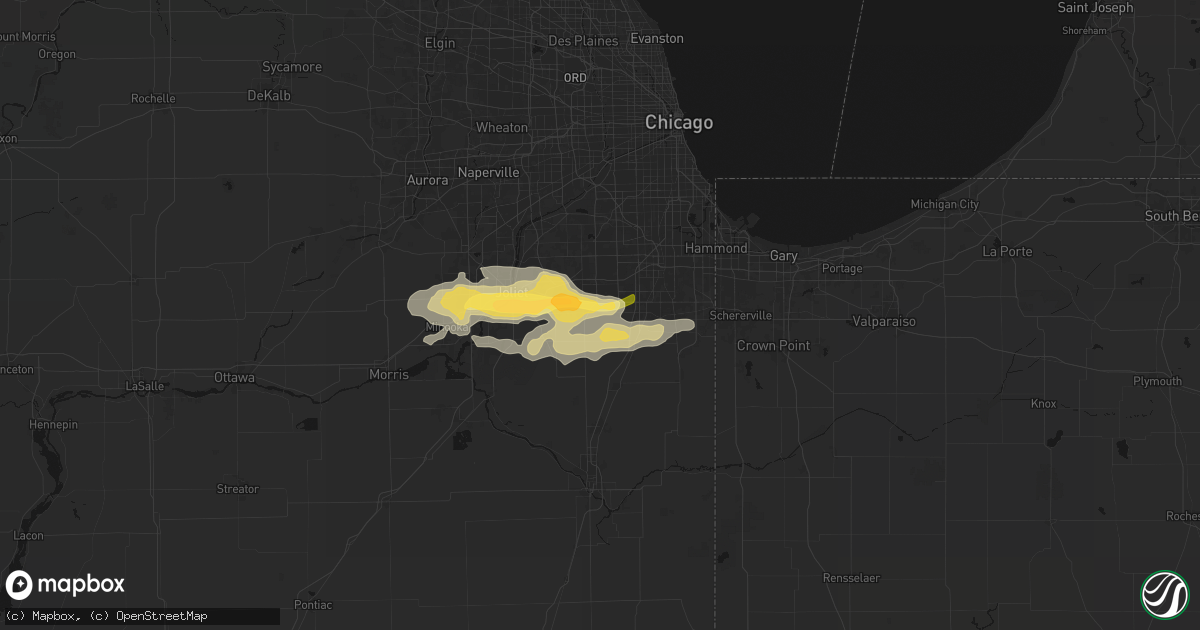 Hail map in Frankfort, IL on March 31, 2026