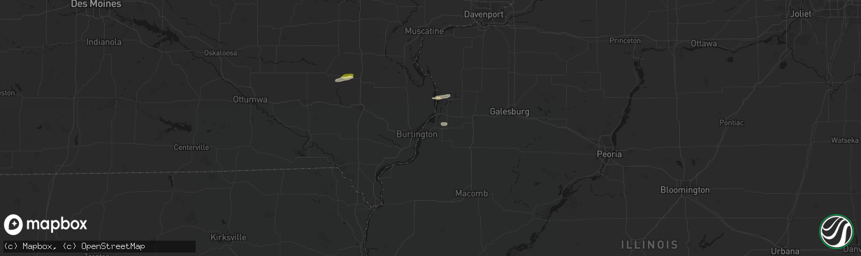 Hail map in Gladstone, IL on March 31, 2026