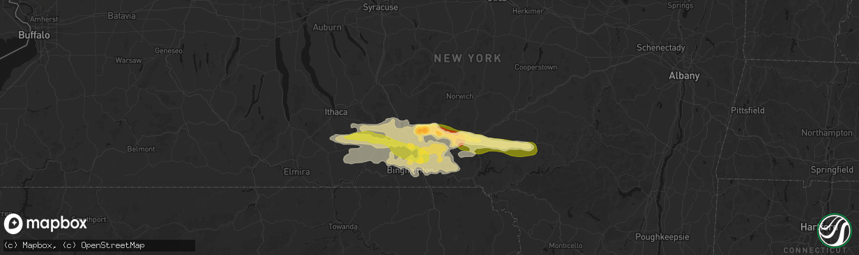 Hail map in Greene, NY on March 31, 2026