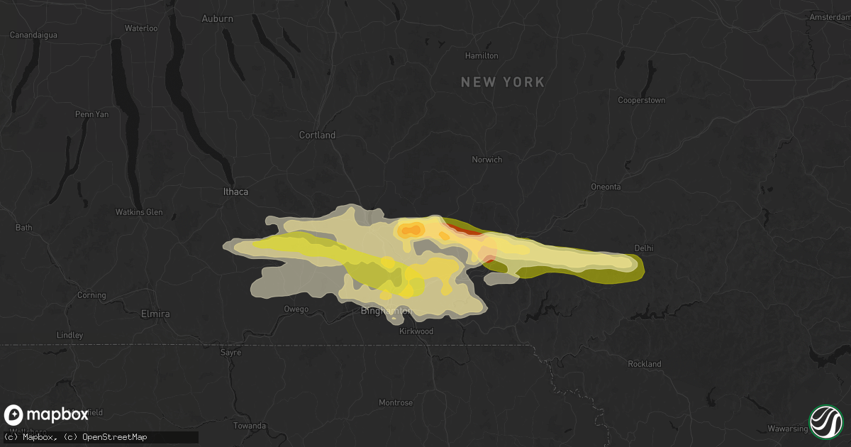 Hail map in Greene, NY on March 31, 2026