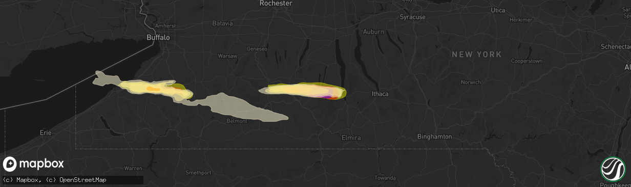 Hail map in Hammondsport, NY on March 31, 2026