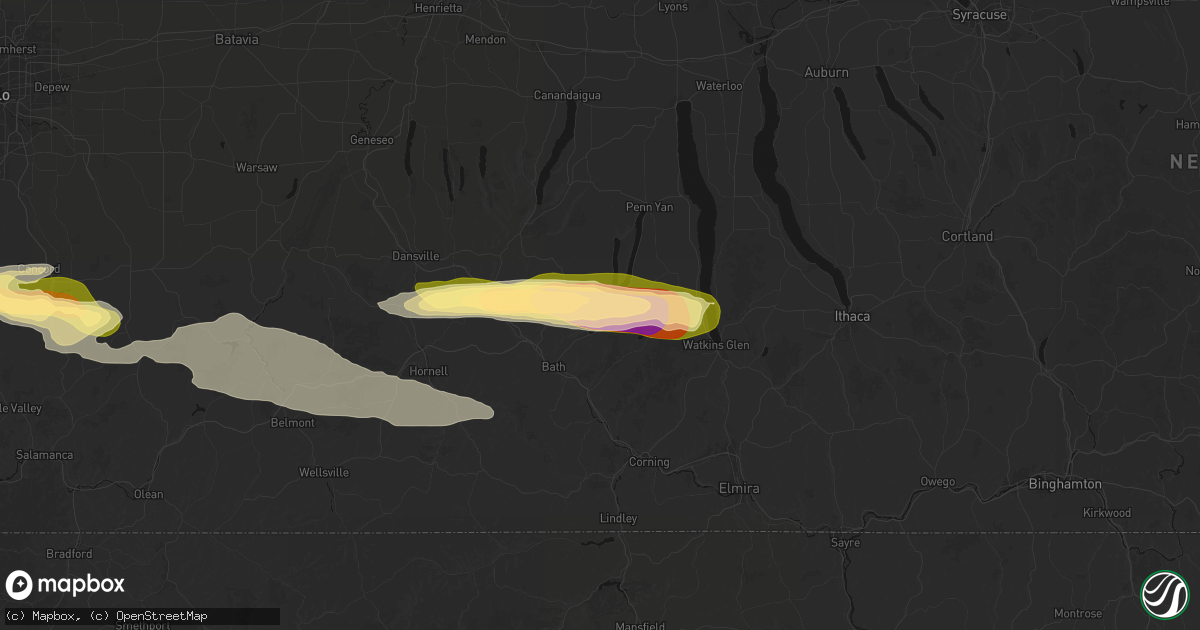 Hail map in Hammondsport, NY on March 31, 2026