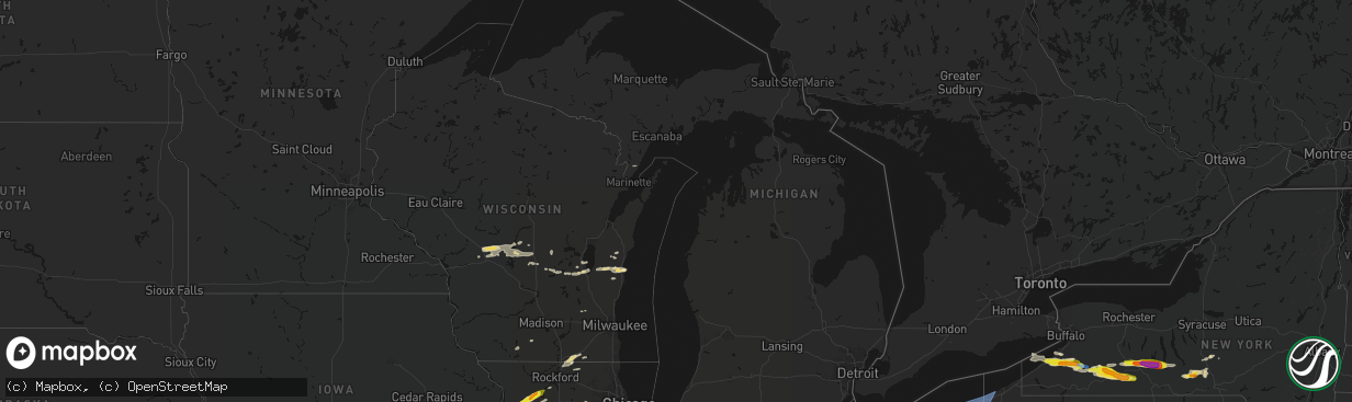 Hail map in Michigan on March 31, 2026