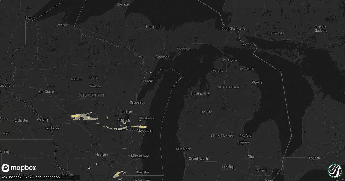 Hail map in Michigan on March 31, 2026