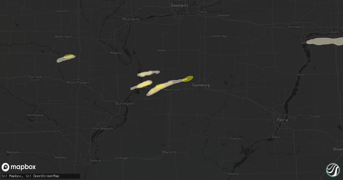 Hail map in Monmouth, IL on March 31, 2026