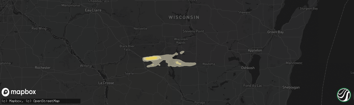 Hail map in Nekoosa, WI on March 31, 2026
