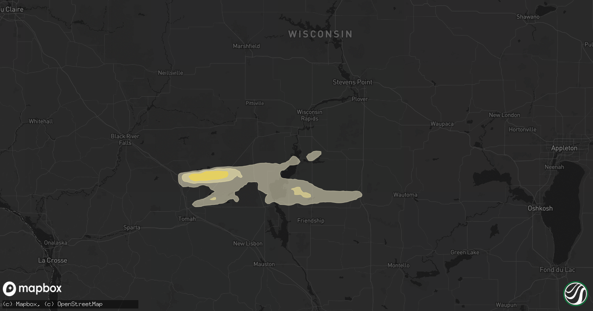 Hail map in Nekoosa, WI on March 31, 2026