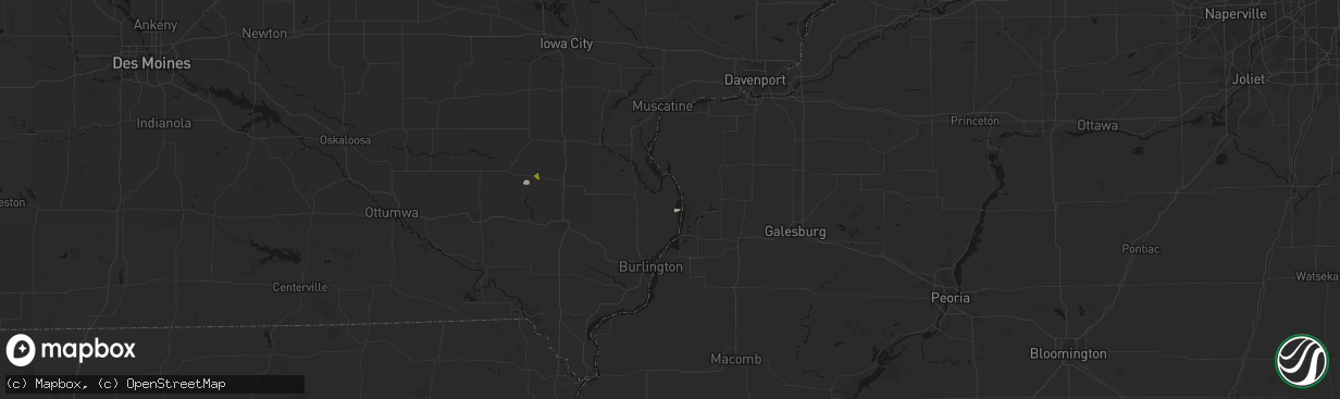 Hail map in Oakville, IA on March 31, 2026