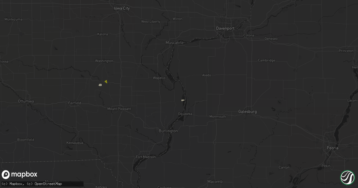 Hail map in Oakville, IA on March 31, 2026