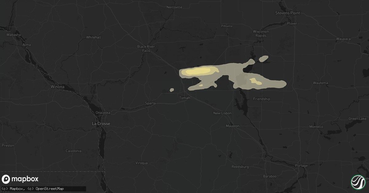Hail map in Tomah, WI on March 31, 2026