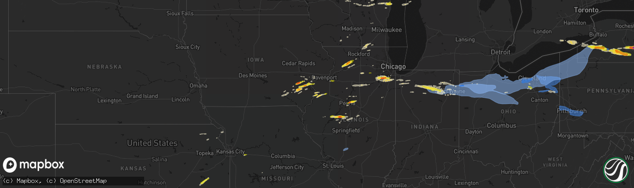 Hail map on March 31, 2026