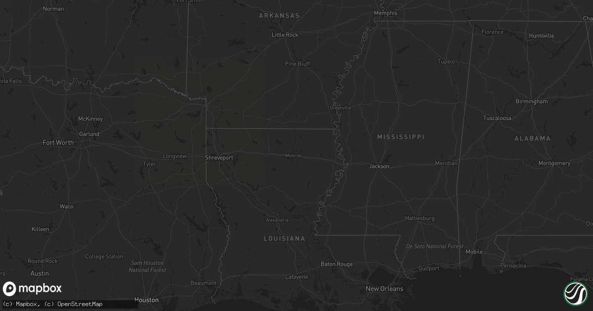Hail map on April 1, 2012