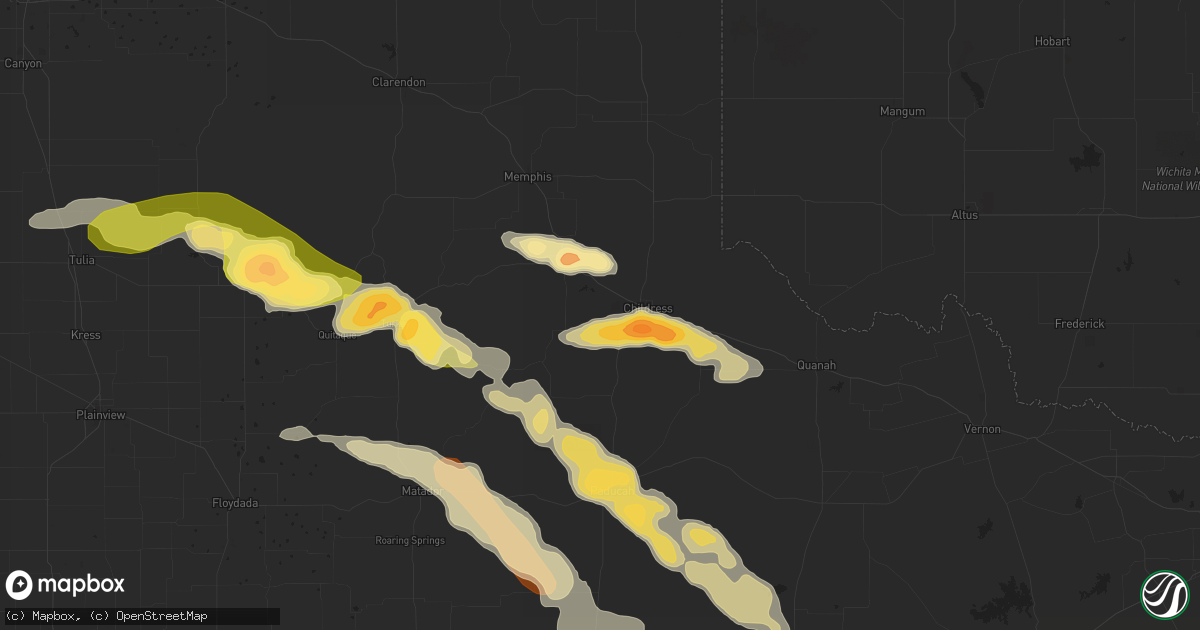 Hail map in Childress, TX on April 1, 2013