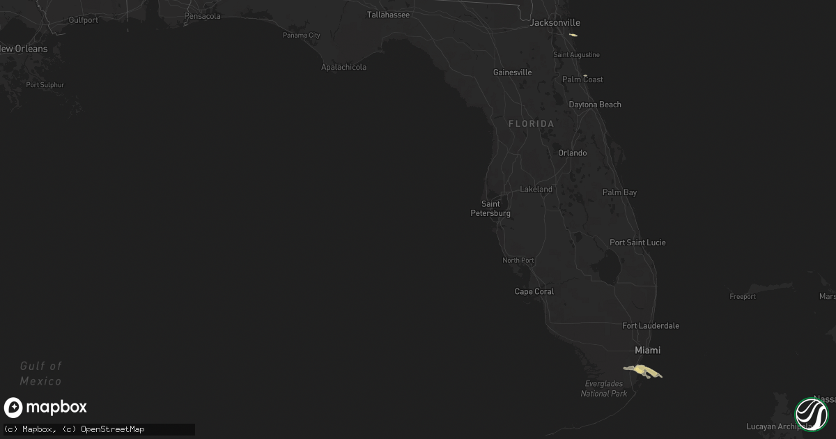 Hail map in Florida on April 1, 2013