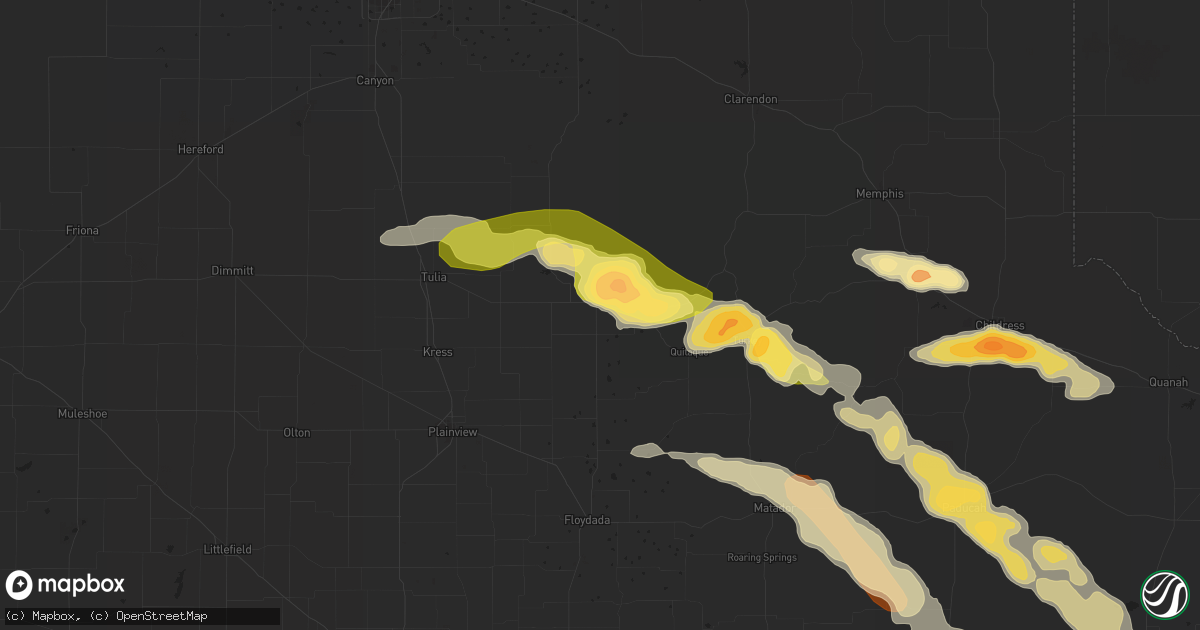 Hail map in Silverton, TX on April 1, 2013