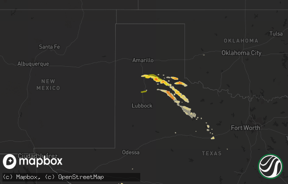 Hail map preview on 04-01-2013