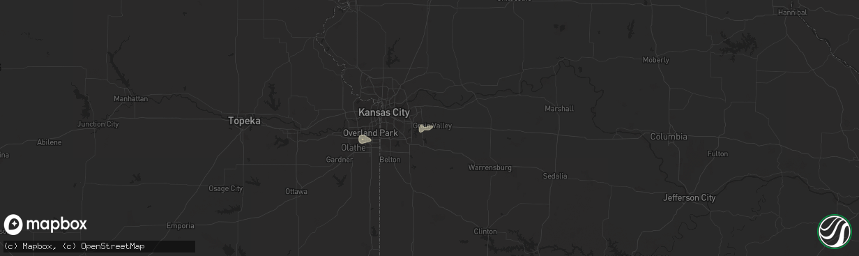 Hail map in Grain Valley, MO on April 1, 2014