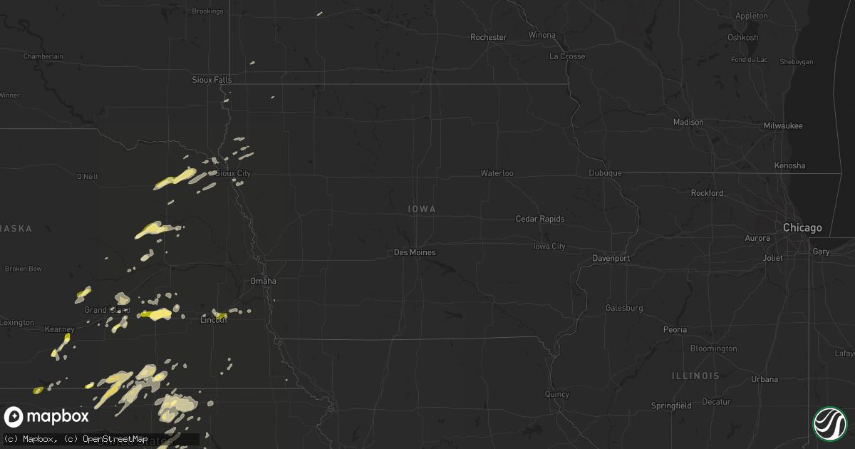 Hail map in Iowa on April 1, 2015