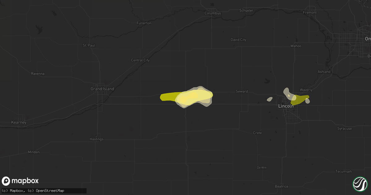 Hail map in York, NE on April 1, 2015