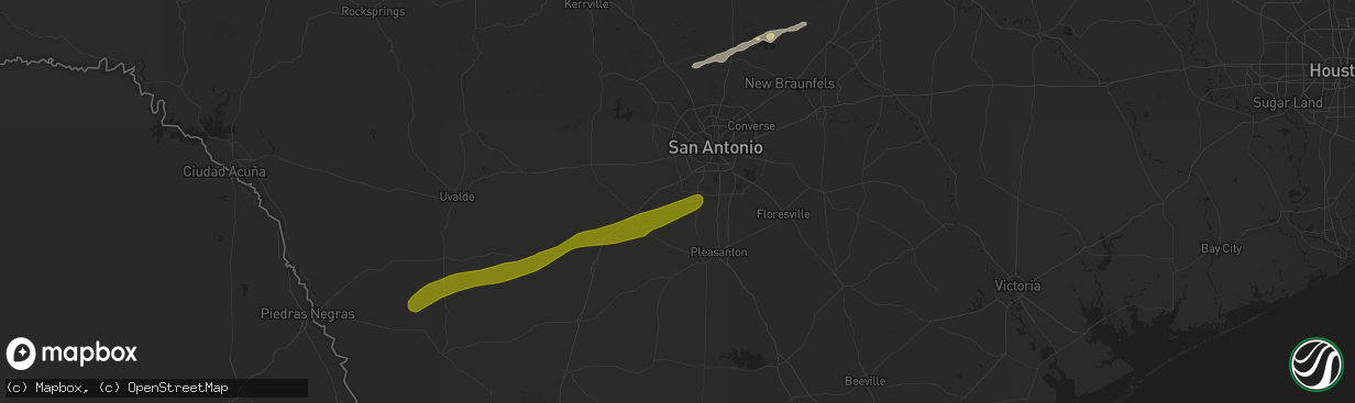 Hail map in Somerset, TX on April 1, 2016