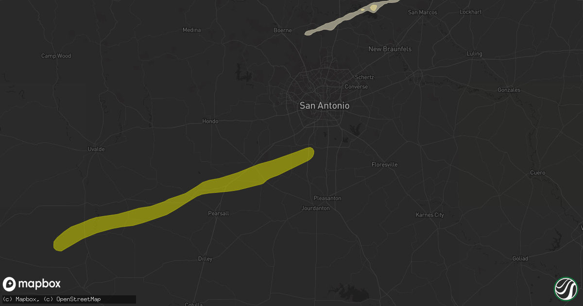 Hail map in Somerset, TX on April 1, 2016
