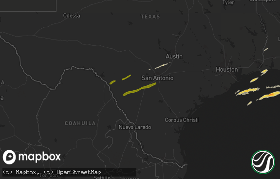 Hail map preview on 04-01-2016