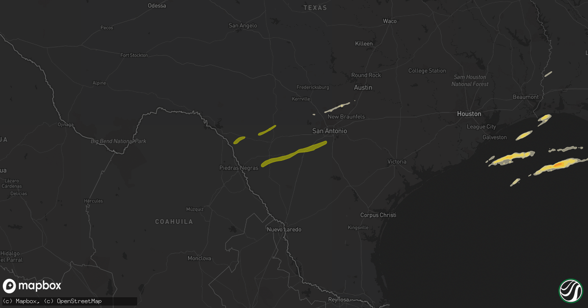 Hail map on April 1, 2016