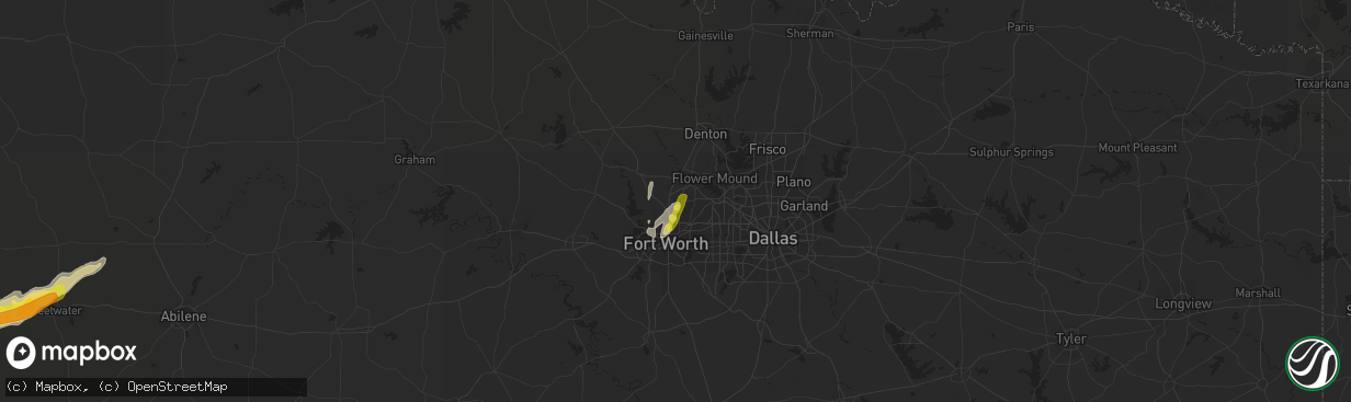 Hail map in Keller, TX on April 1, 2017