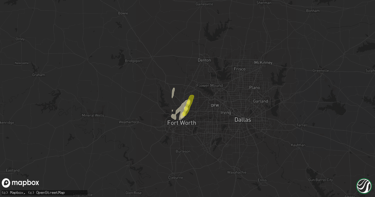 Hail map in Keller, TX on April 1, 2017