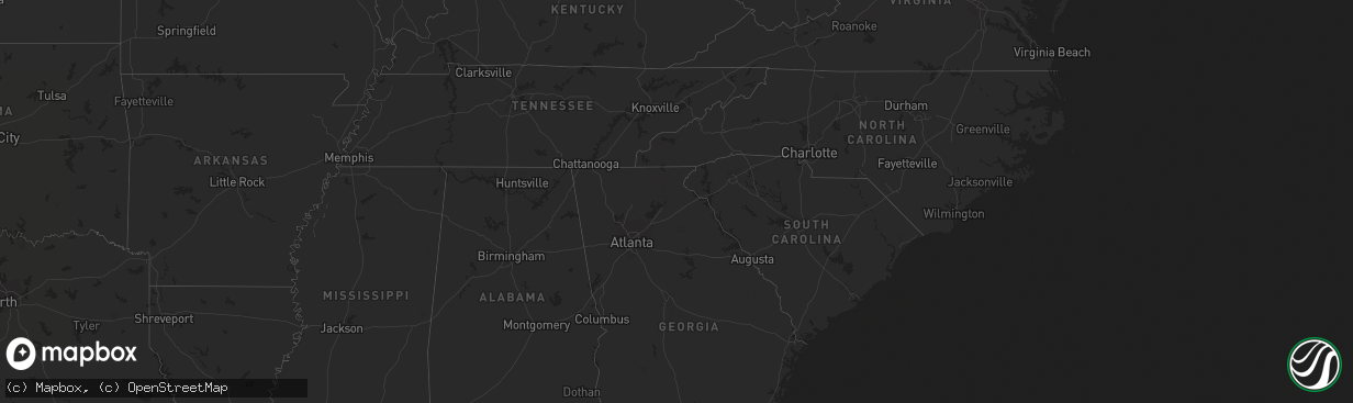 Hail map in Louisiana on April 1, 2022