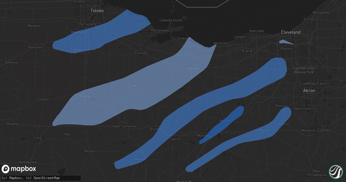 Hail map in Bowling Green, OH on April 1, 2023