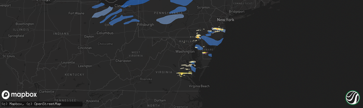 Hail map in Delaware on April 1, 2023