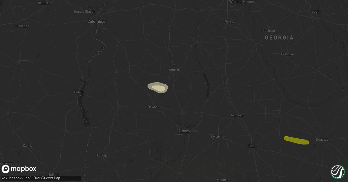 Hail map in Smithville, GA on April 1, 2023
