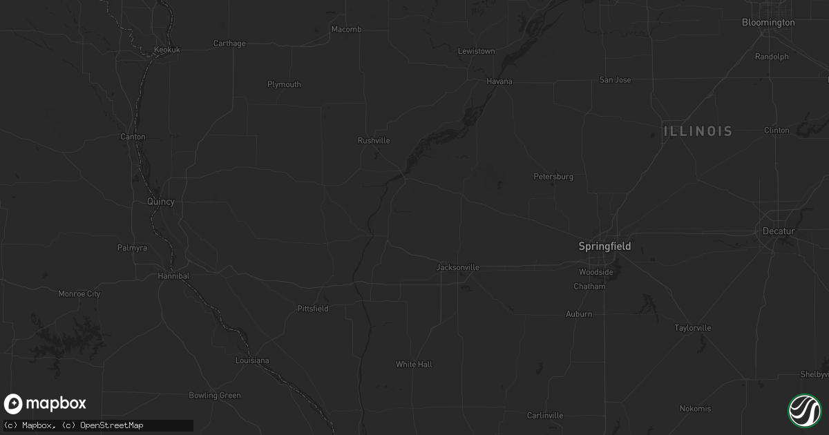 Hail map in Arenzville, IL on April 1, 2024
