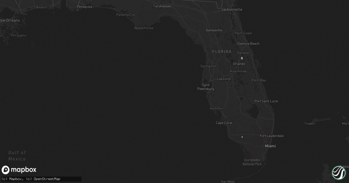 Hail map in Florida on April 1, 2025