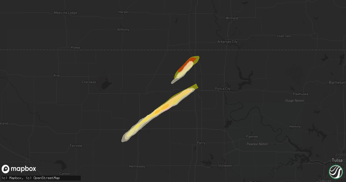 Hail map in Lamont, OK on April 1, 2025