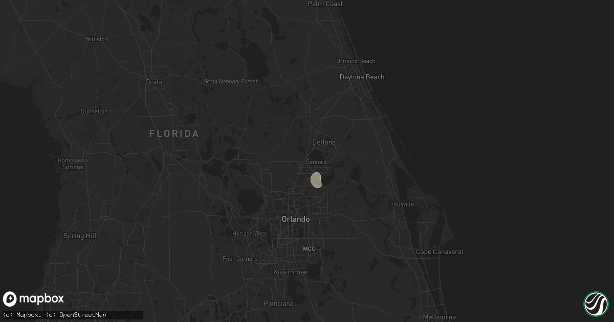 Hail map in Sanford, FL on April 1, 2025