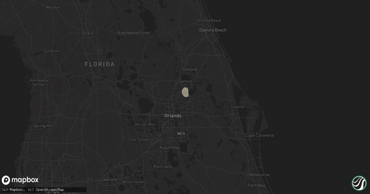 Hail map in Winter Springs, FL on April 1, 2025