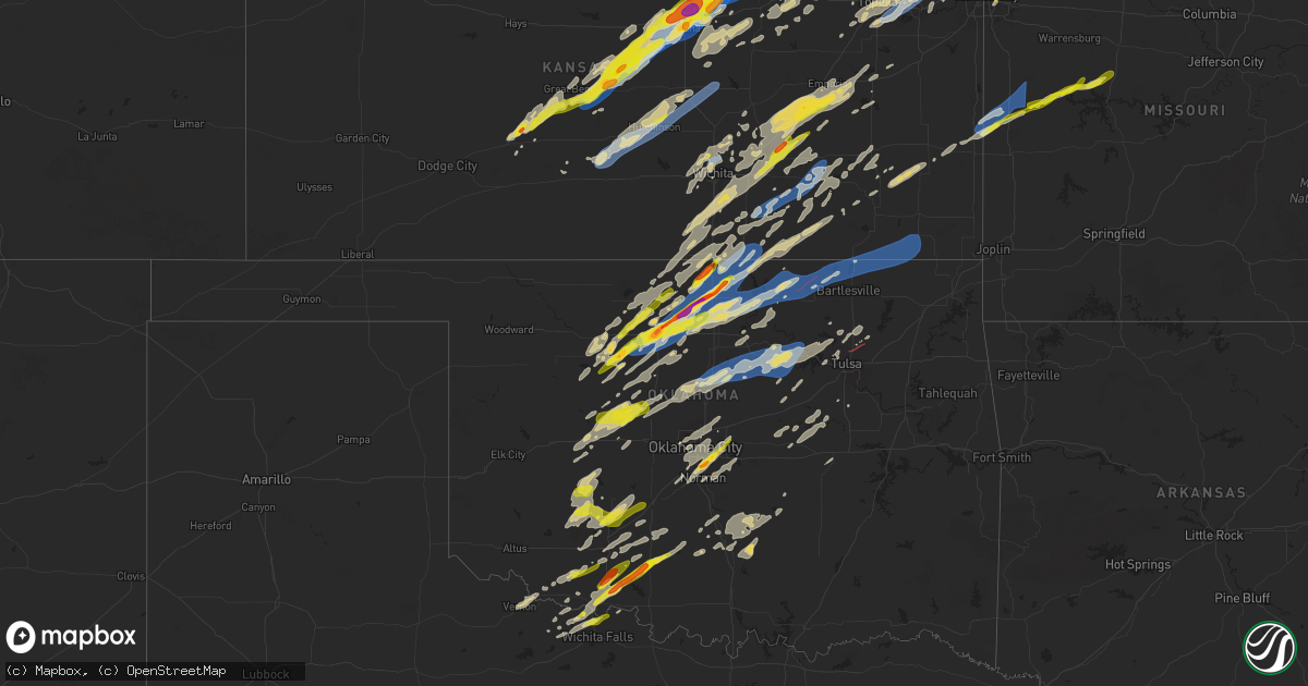 Hail map on April 1, 2025