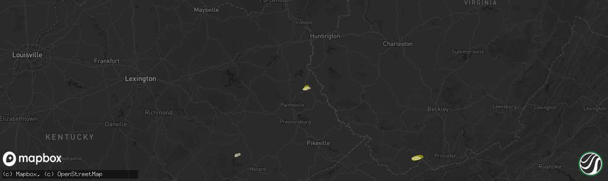 Hail map in Ulysses, KY on April 1, 2026