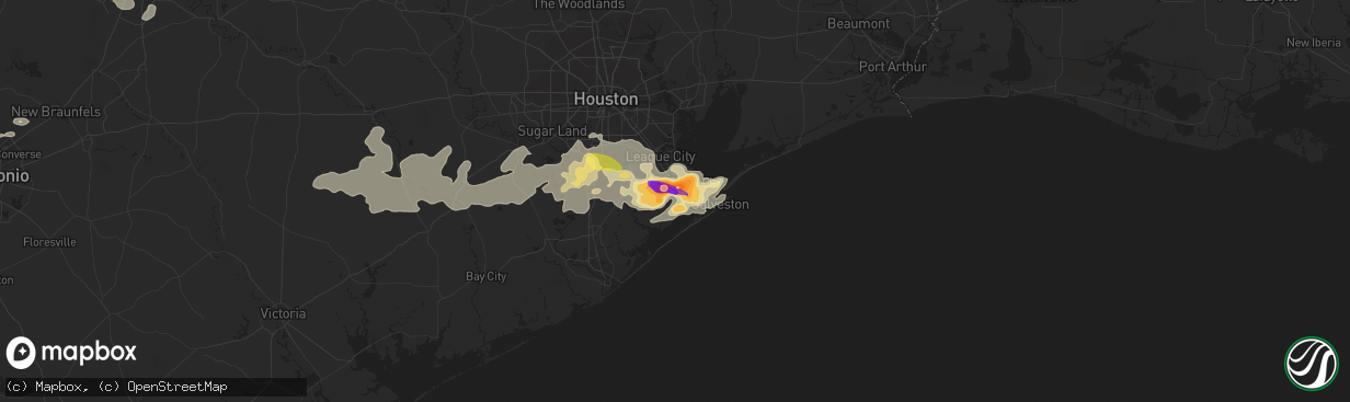 Hail map in Hitchcock, TX on April 2, 2013