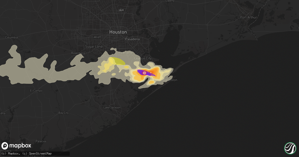 Hail map in Hitchcock, TX on April 2, 2013