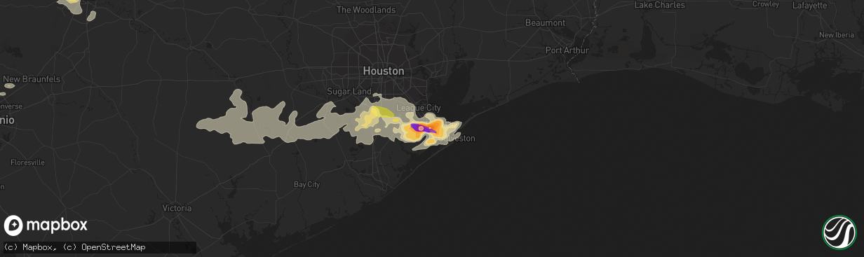 Hail map in La Marque, TX on April 2, 2013