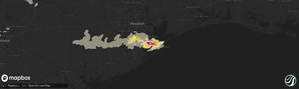 Hail map in Santa Fe, TX on April 2, 2013
