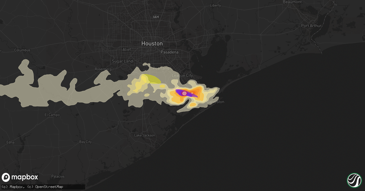Hail map in Santa Fe, TX on April 2, 2013
