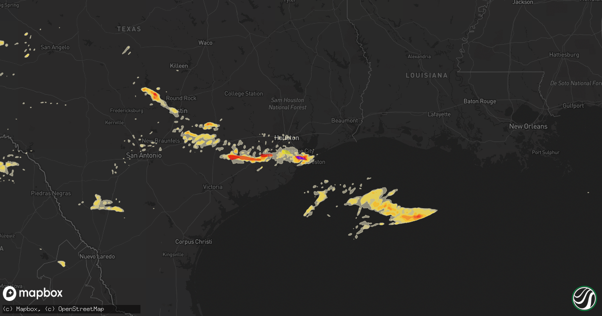 Hail map on April 2, 2013