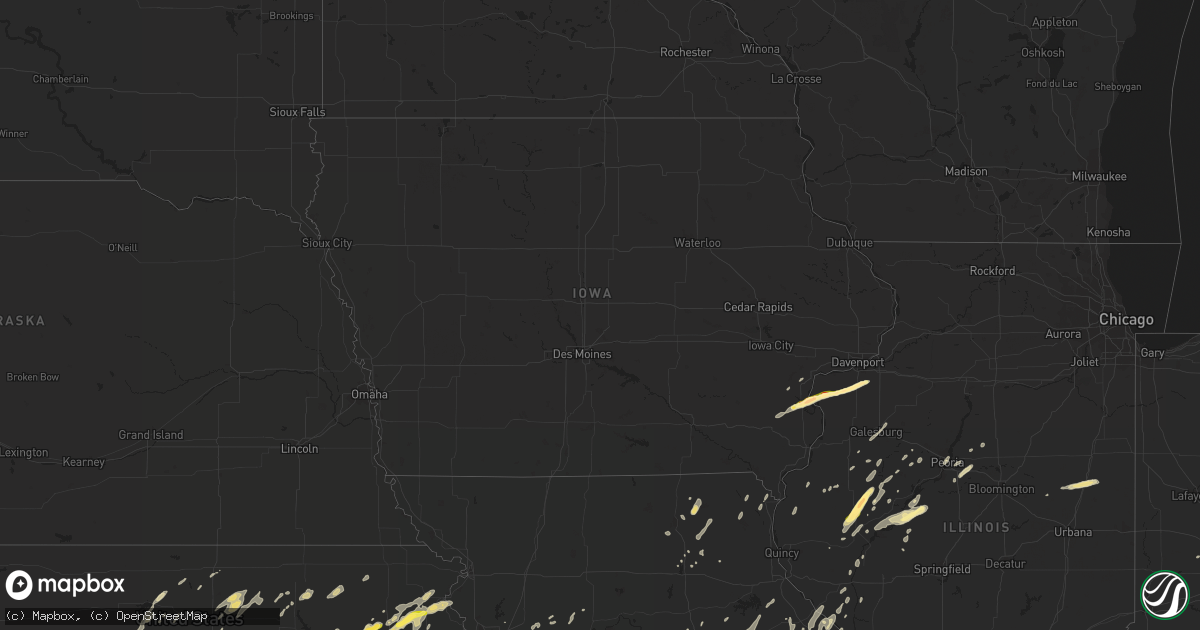 Hail map in Iowa on April 2, 2014