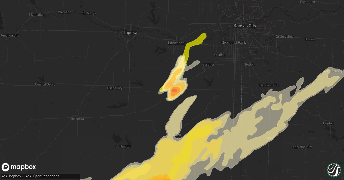 Hail map in Ottawa, KS on April 2, 2014
