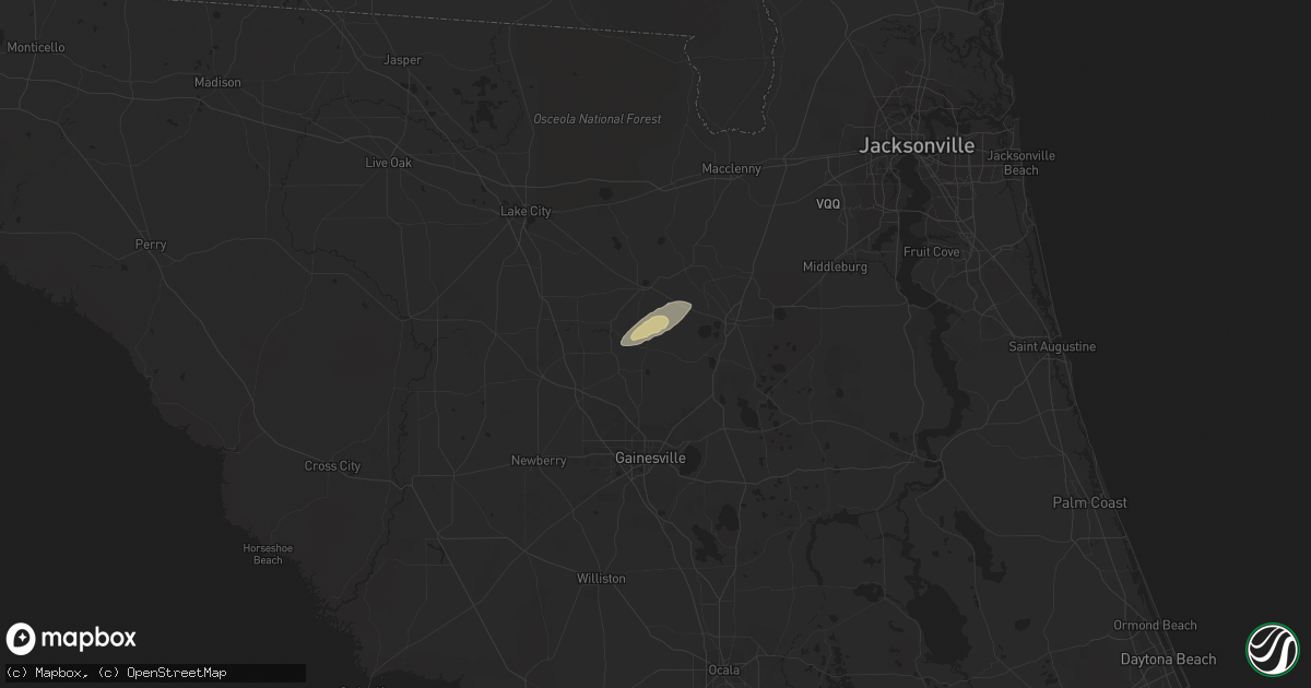Hail map in Brooker, FL on April 2, 2016