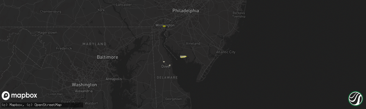 Hail map in Cedarville, NJ on April 2, 2016